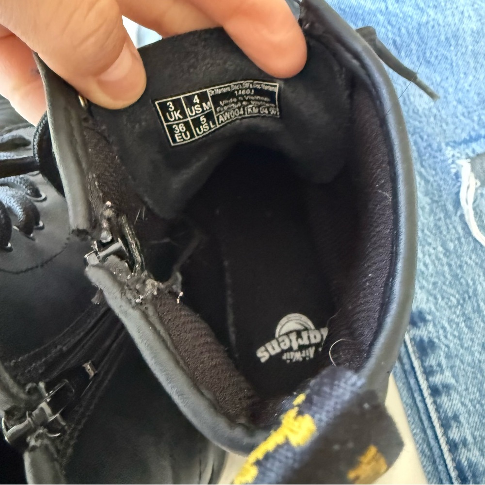 Dr. Martens Black Ankle Boots Size 4‎ - Picture 6 of 7